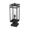 Z-Lite Nuri 1 Light Outdoor Pier Mounted Fixture, Black & Clear 596PHBS-SQPM-BK - alternate 3